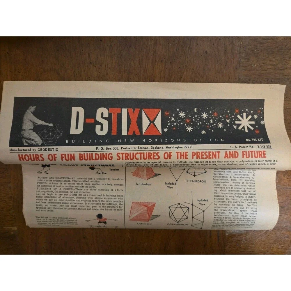 d-Stix Vintage Rare Toys Construct Create & Invent Set Model 701 w 464 pieces